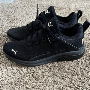 Puma Women's Black and Gold Athletic Shoes